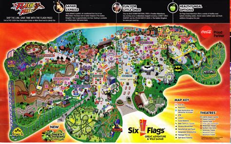 Six Flags Great Adventure Map in New Jersey